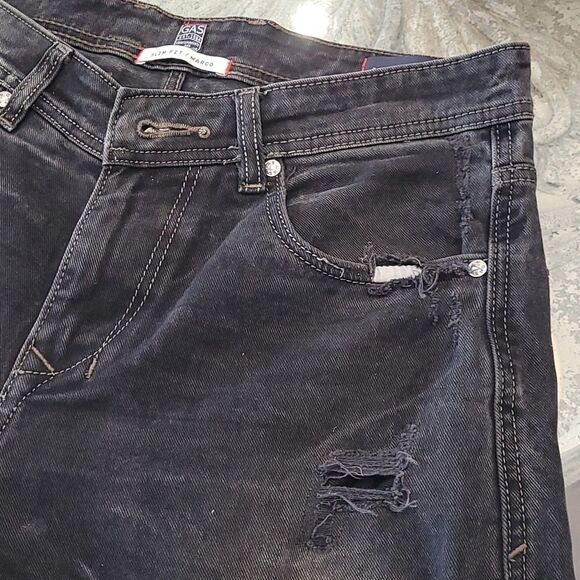 Gas BLACK DISTRESSED JEANS - Picture 9 of 9